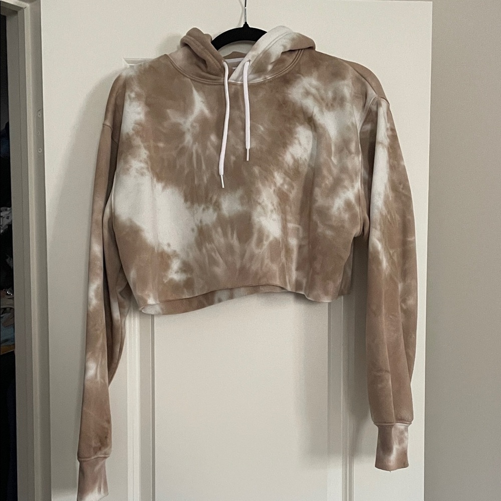 Streetwear Society Beige and White Hoodie